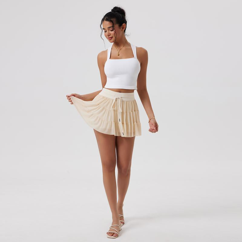 Elevate Your Style: Oqq-Nine Cents Women's High Waist A-Line Skirt with Pockets & Adjustable Drawstring