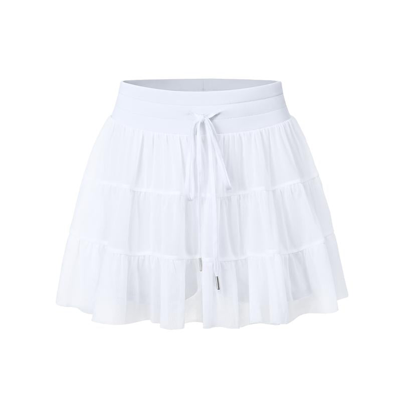 Elevate Your Style: Oqq-Nine Cents Women's High Waist A-Line Skirt with Pockets & Adjustable Drawstring