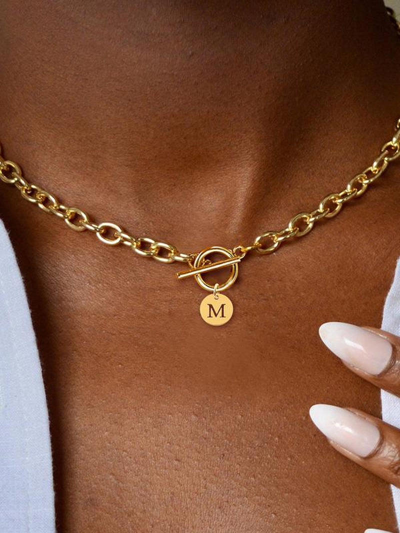 Trendy Heart Initial Pendant Necklace - Exquisite Fashion Jewelry for Women, Perfect for Parties & Everyday Wear, Ideal Birthday Gift