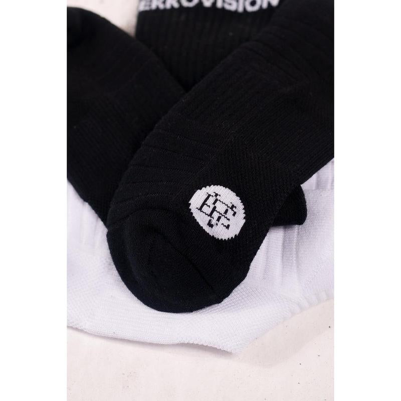 EKKO Unisex Black & White Cotton-Spandex Socks for Ultimate Comfort
