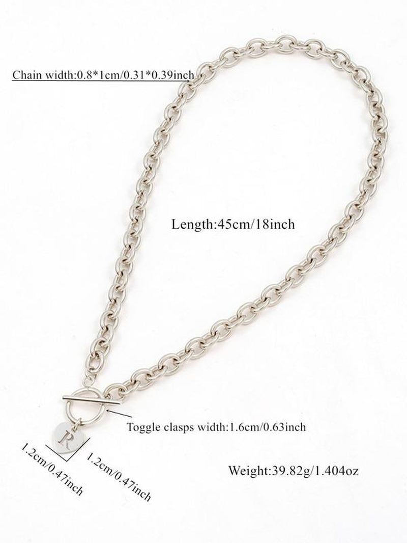 Trendy Heart Initial Pendant Necklace - Exquisite Fashion Jewelry for Women, Perfect for Parties & Everyday Wear, Ideal Birthday Gift