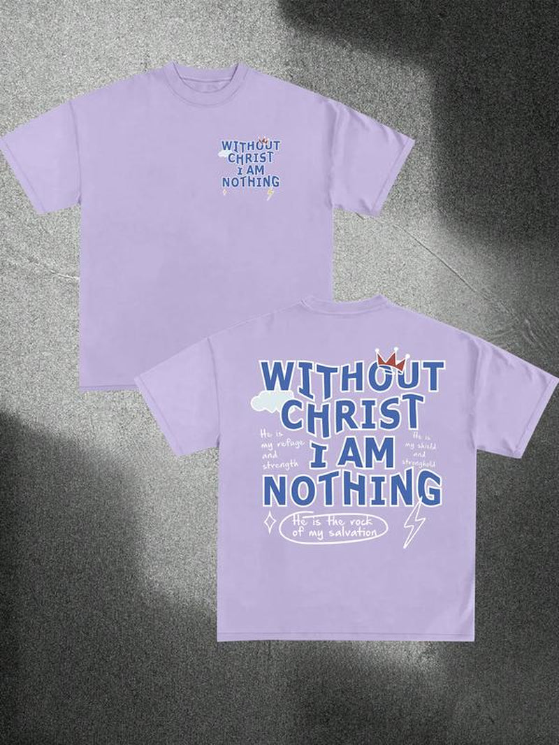 Men's Regular Fit "I Am Nothing" Graphic Tee - Casual Short Sleeve T-Shirt for All Seasons, Trendy Streetwear Essential