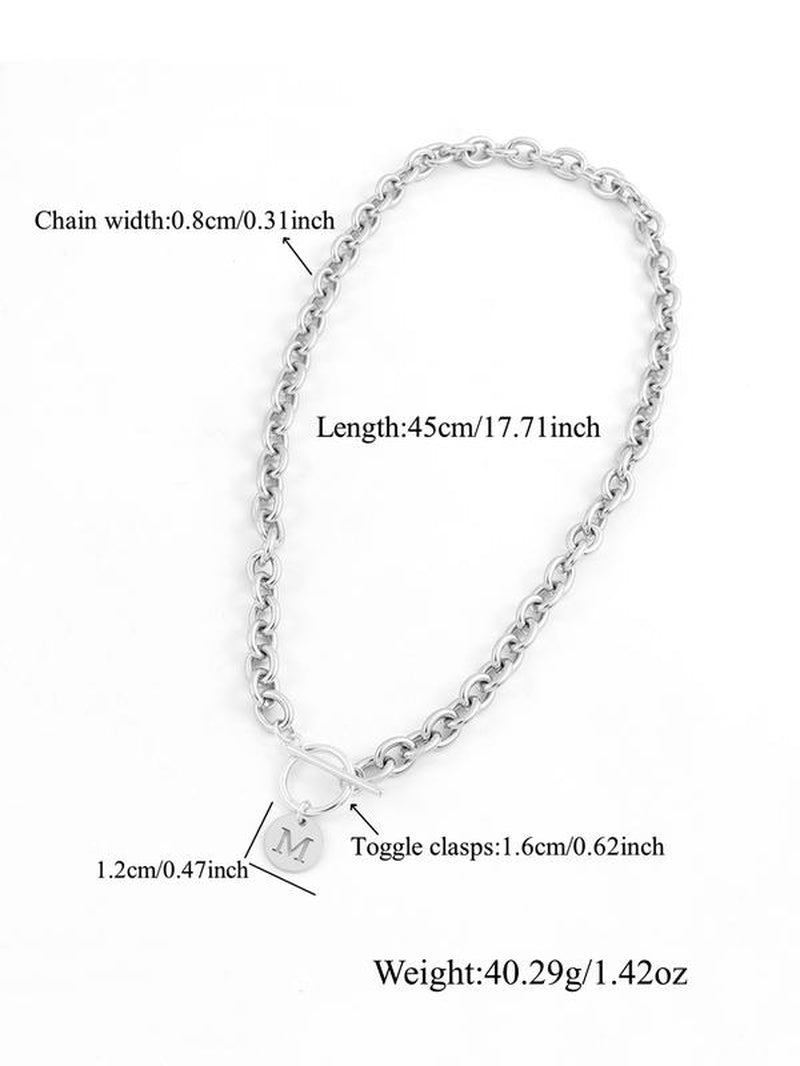 Trendy Heart Initial Pendant Necklace - Exquisite Fashion Jewelry for Women, Perfect for Parties & Everyday Wear, Ideal Birthday Gift