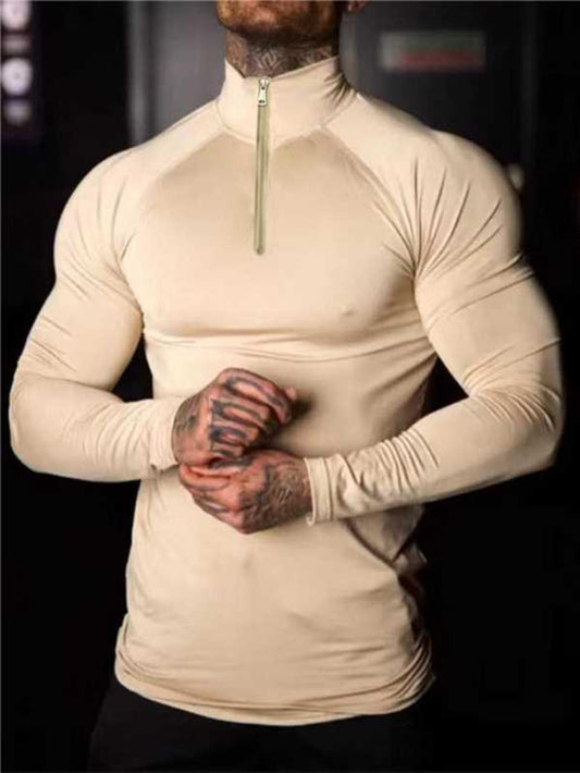 Men's Compression Long Sleeve Tee - Breathable & Comfy for Gym, Running & Everyday Wear