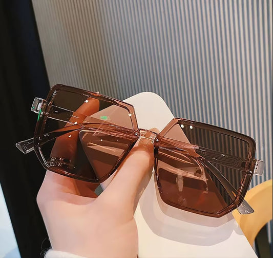 Big Frame Vintage Sunglasses Women Men Brand Square Sun Glasses Retro Eye Glasses Goggle for Male Female Polygon Sunglasses  