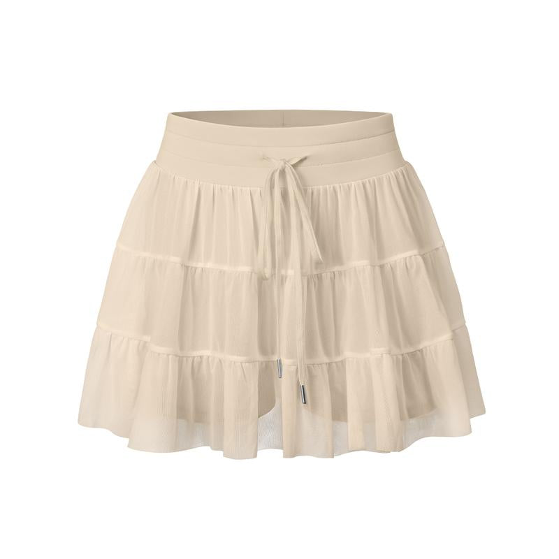 Elevate Your Style: Oqq-Nine Cents Women's High Waist A-Line Skirt with Pockets & Adjustable Drawstring