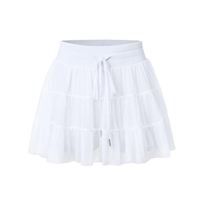 Elevate Your Style: Oqq-Nine Cents Women's High Waist A-Line Skirt with Pockets & Adjustable Drawstring