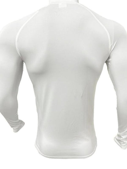 Men's Compression Long Sleeve Tee - Breathable & Comfy for Gym, Running & Everyday Wear