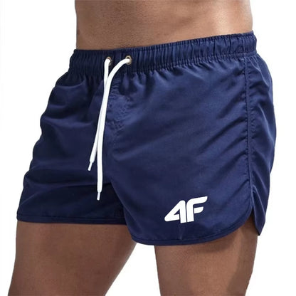 Men'S Shorts 2025 Beach Trunks Summer Swim Gym Pants Quick Drying Swimming Homme Surf Ventilate Drawstring Fashion Casual Daily